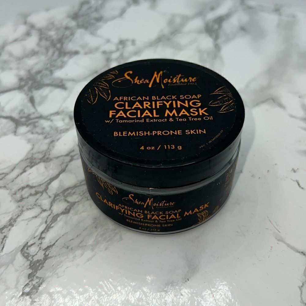 SHEA MOISTURE African Black Soap Clarifying Facial Mask-4 oz NEW!
